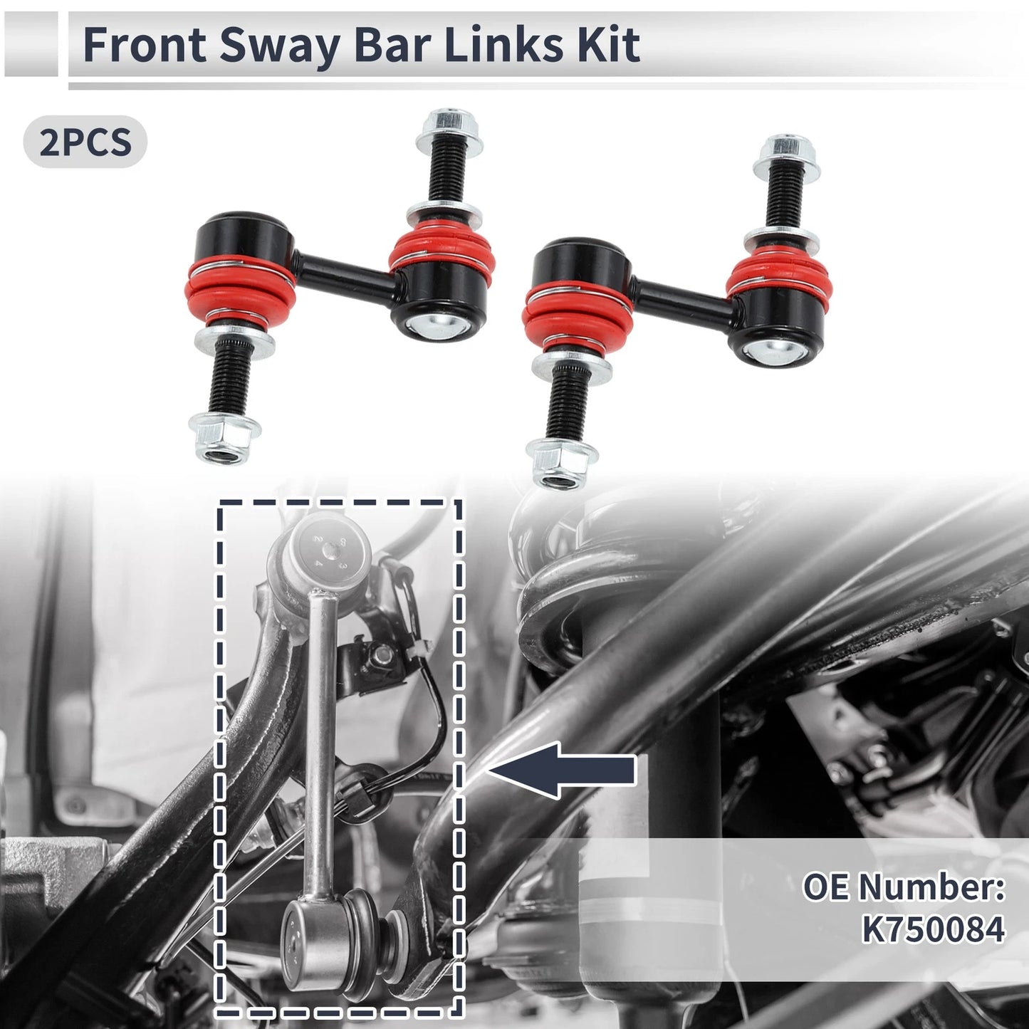 Set of 2 Front Stabilizer Bar Links for Subaru B9 Tribeca (2006–2007) No.K750084