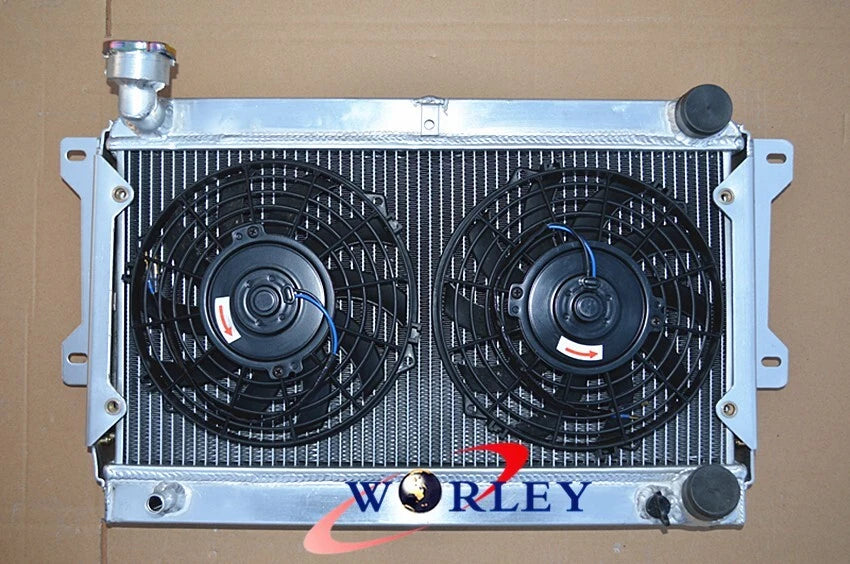 Aluminum Radiator with Fans for Mazda R100 Familia (1968–1978)