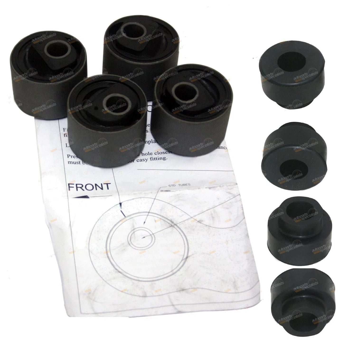 Rubber Front Radius Arm Castor Correction Bush Kit for Patrol GQ Y60 GU GR (1990–2016)