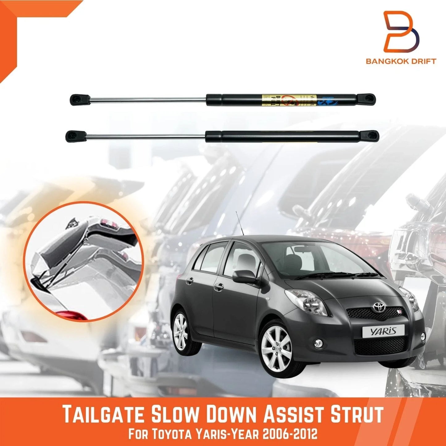 Tailgate Assist Gas Strut Damper for Toyota Yaris Hatchback (2007-2012)
