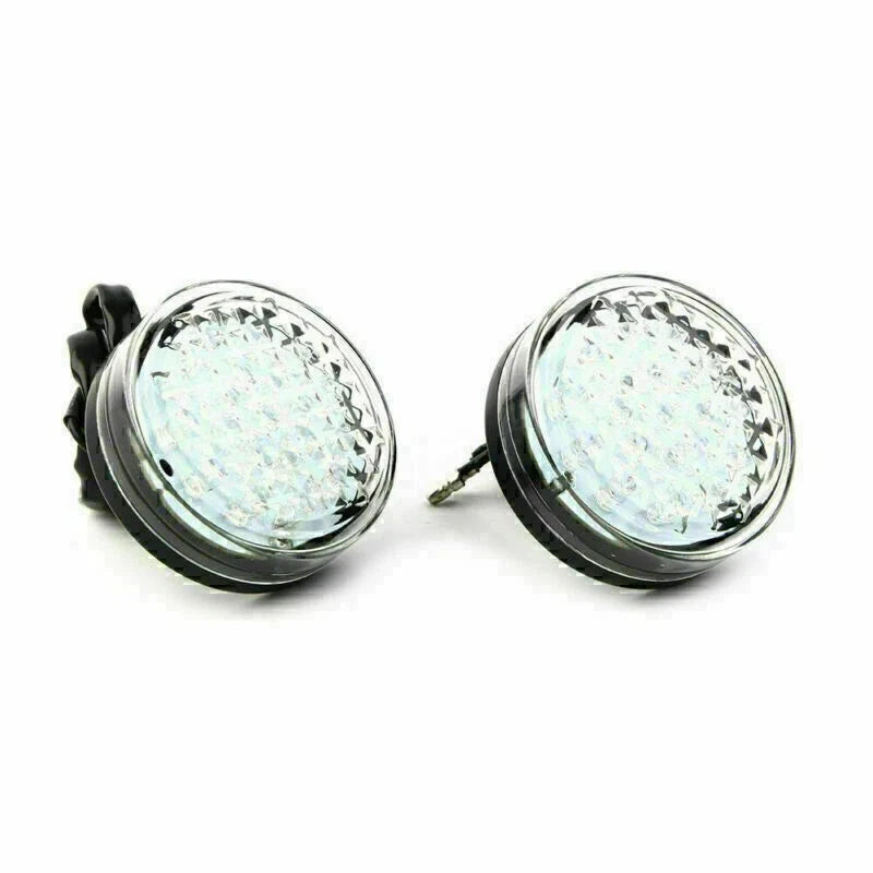 Clear LED Round Smoke Turn Signal Indicator Blinker Light for Car 12V