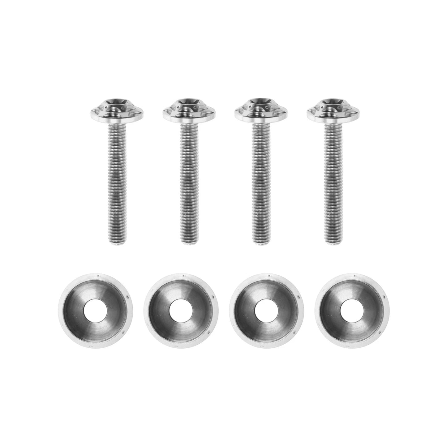 Windshield Bolts for Harley Road Glide (2015–2024) Titanium Alloy Silver Tone