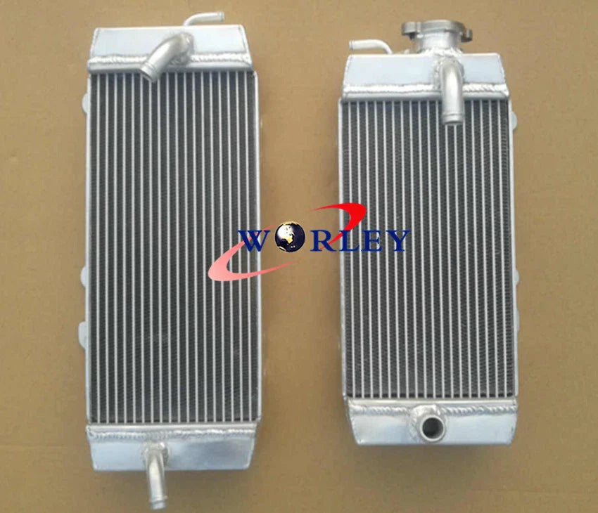 Hose Kit & Aluminum Radiator for Kawasaki KXF250 KX250F (2009-2010) GREEN