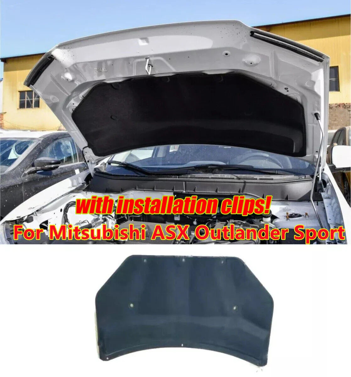 Hood Insulation Pad Heat Shield for Mitsubishi ASX Outlander Sport