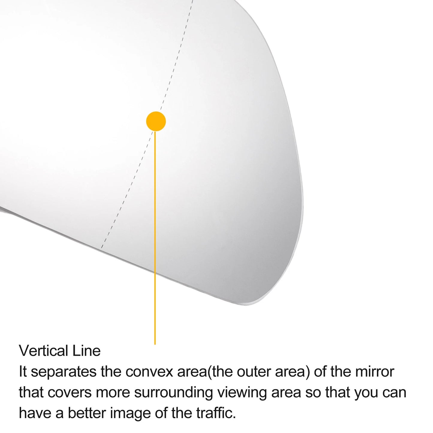 Right Side Heated White Mirror Glass for Skoda Octavia (2004–2008)