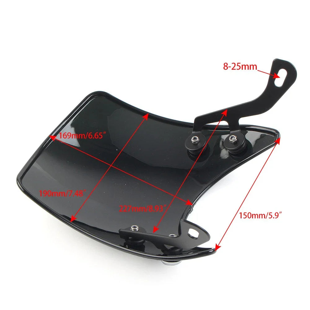 5-7 Inch Wind Deflector for Universal Fit Motor Gray