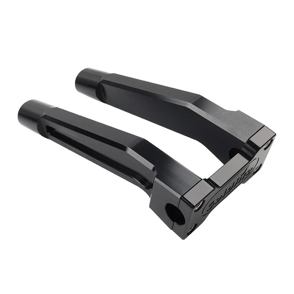 Black 10" Pullback Handlebar Risers Clamp for Harley 1" Handlebar