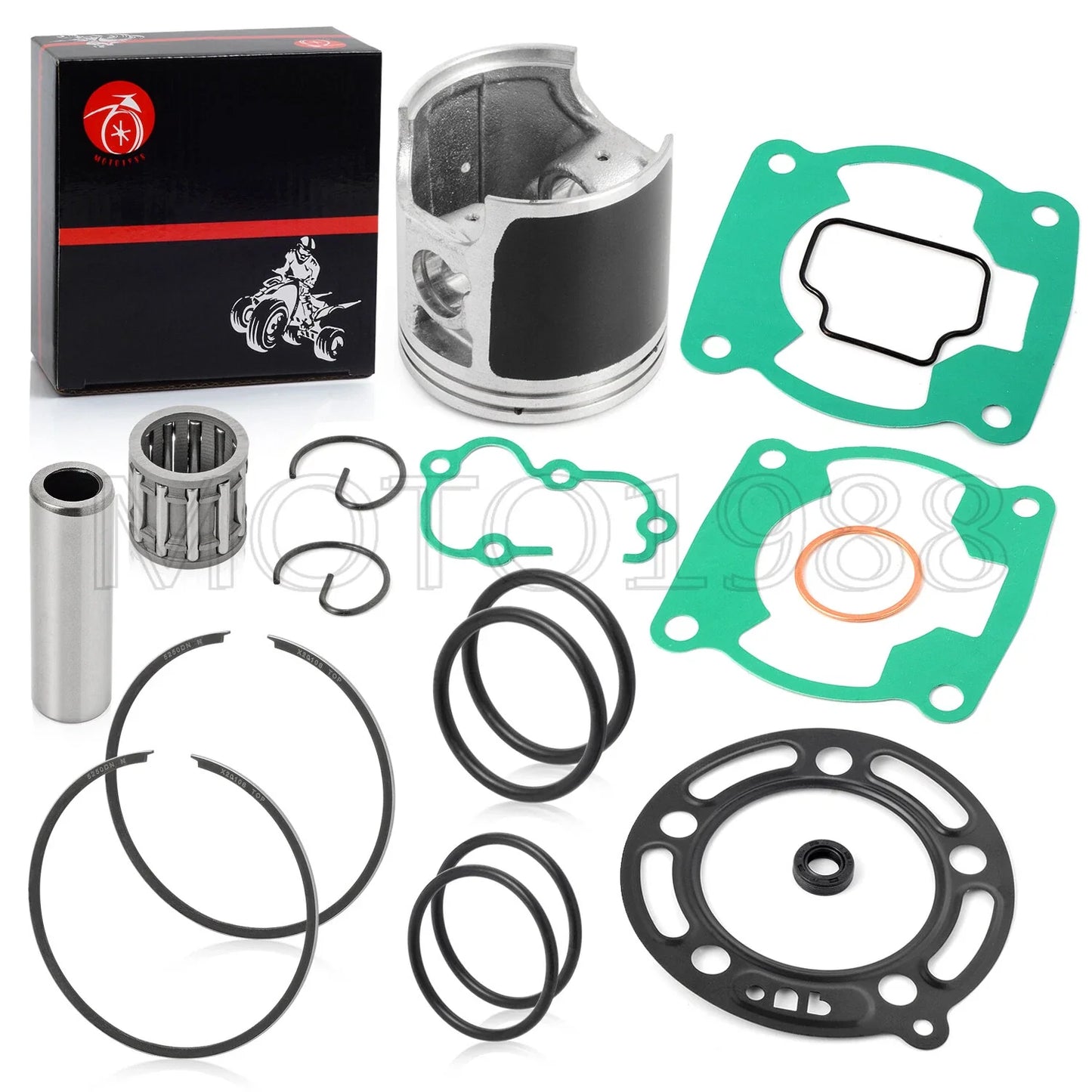 Piston Bearing & Piston Ring Gasket 52.5mm for Kawasaki KX100 (1995–2013)