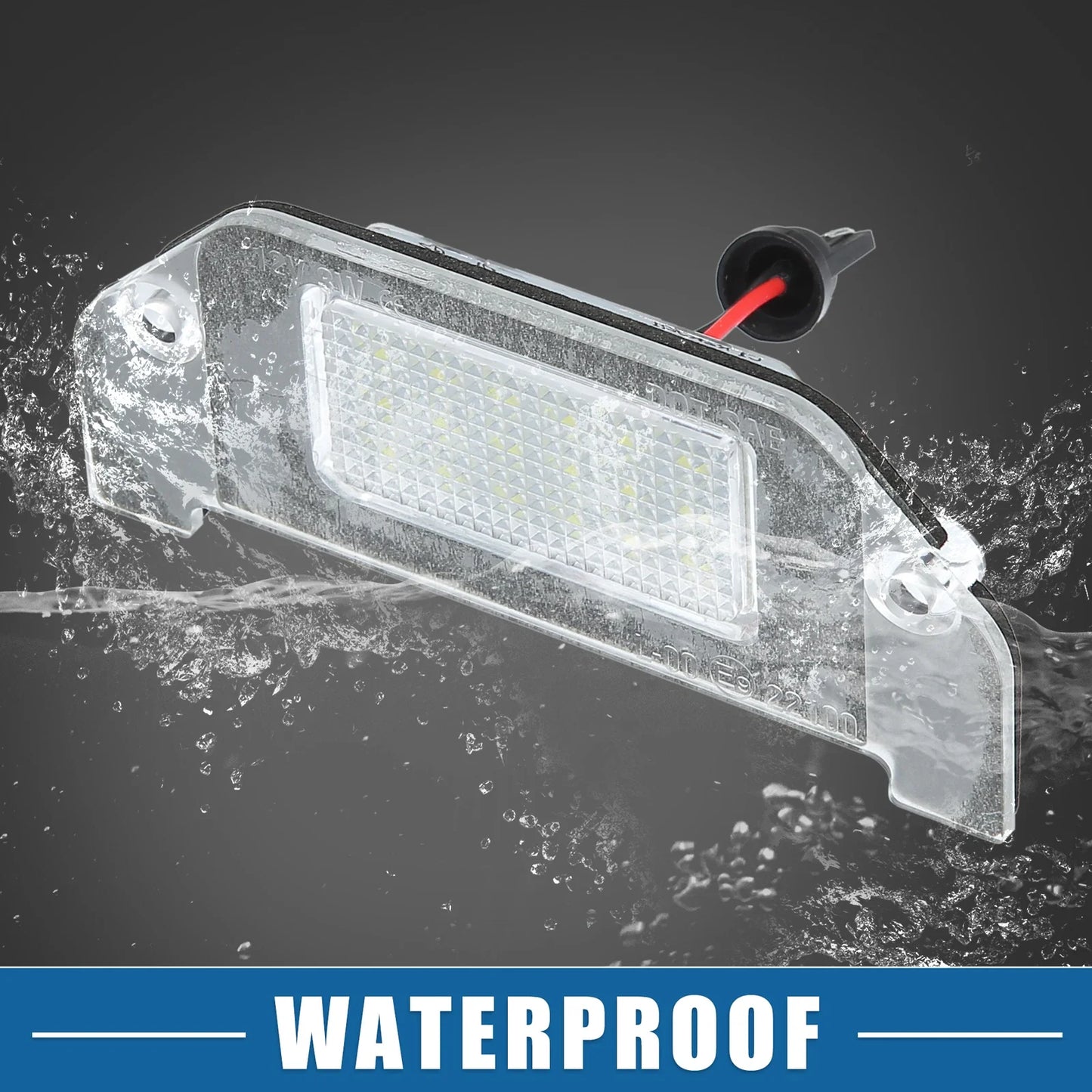 White LED License Plate Light Assembly for Dodge Dart (2013-2016)
