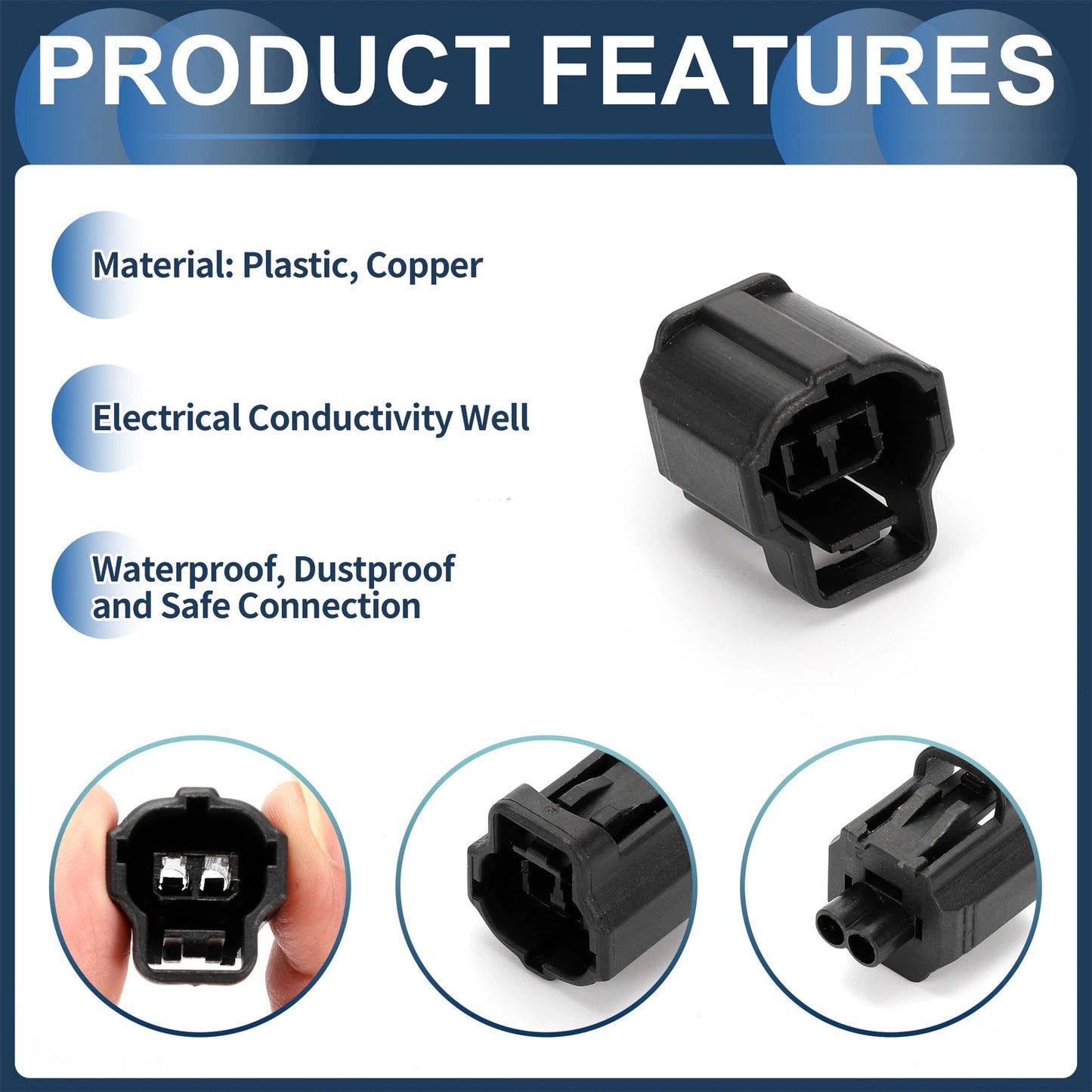 2 Pin Water Temperature Sensor Connector Plug for Honda