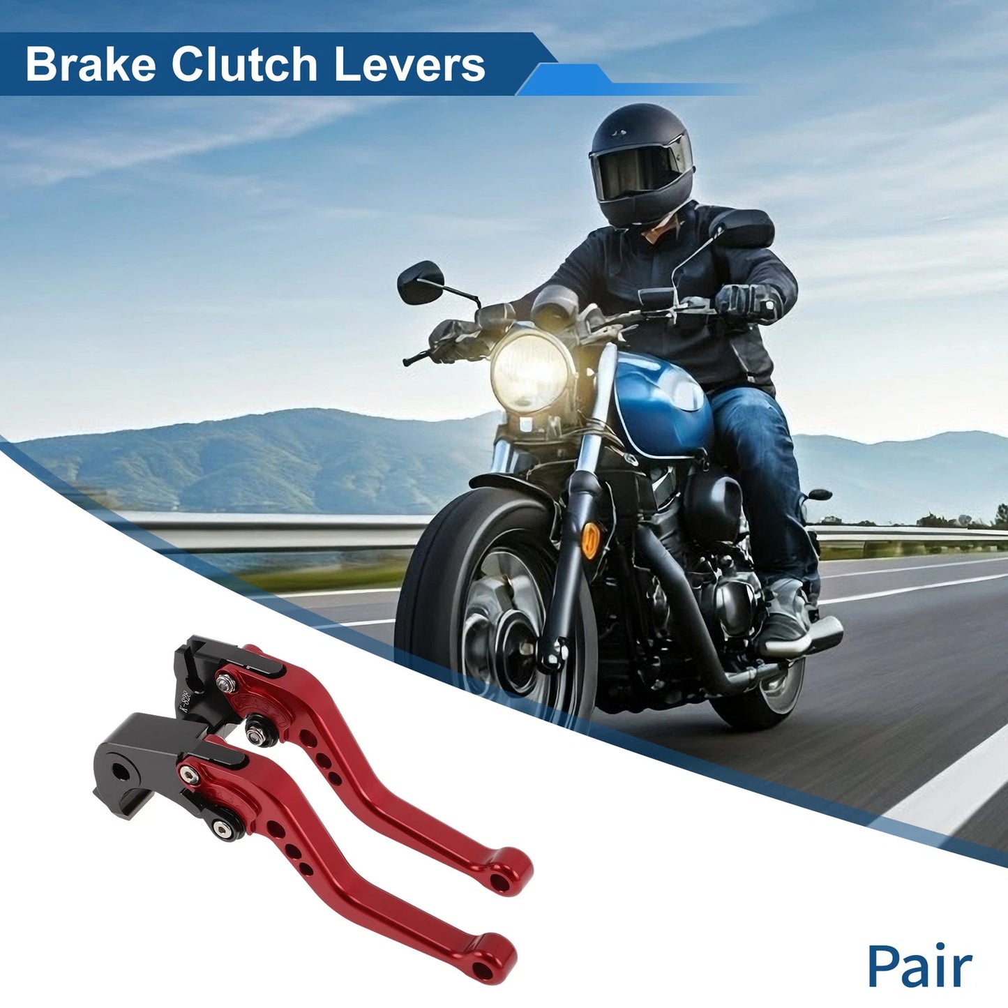 Short Brake Clutch Levers for Kawasaki Z1000SX/Ninja 1000 (2011–2016) Red