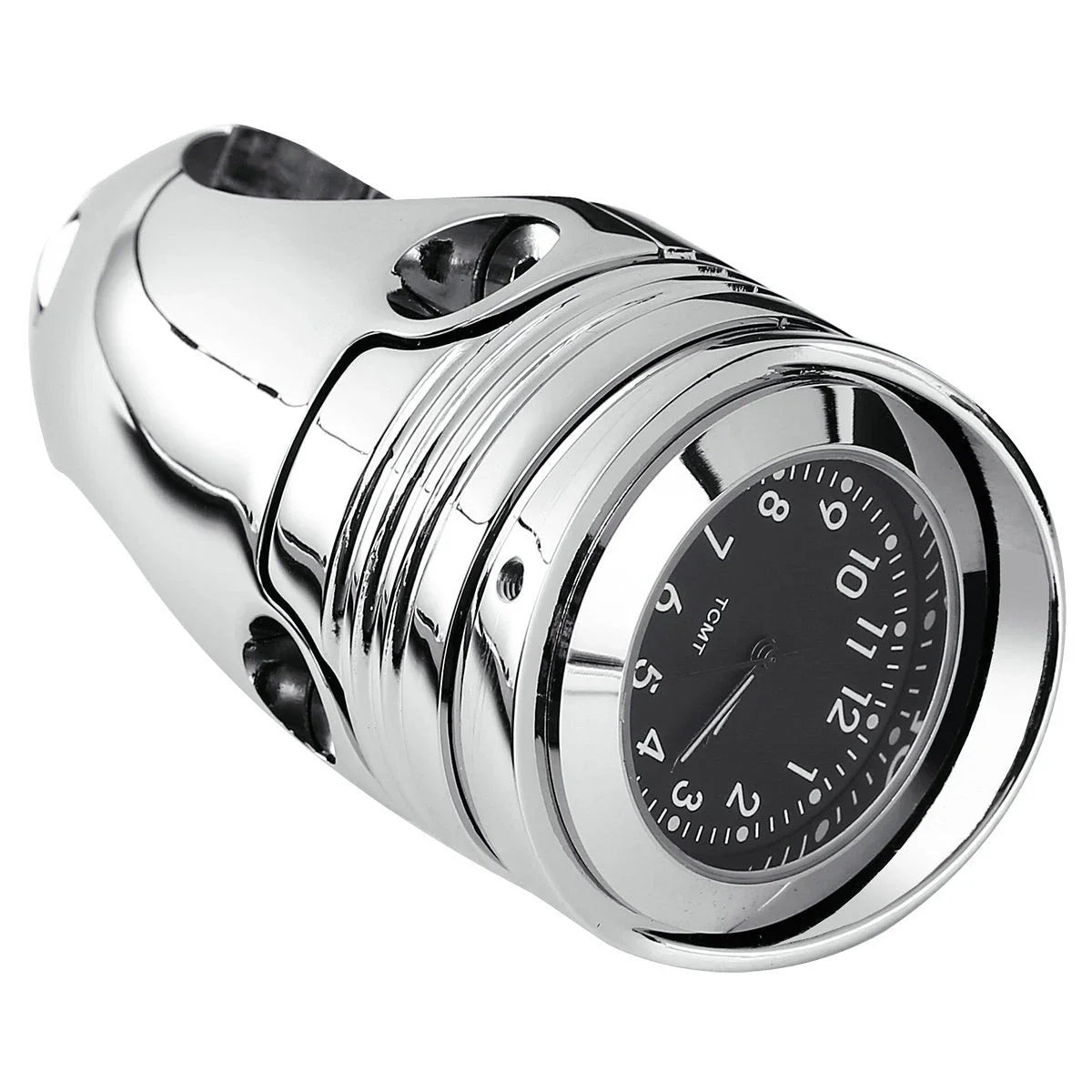 Chrome 1 1/4" Handlebar Mount Clamp Clock for Harley Dyna Chopper