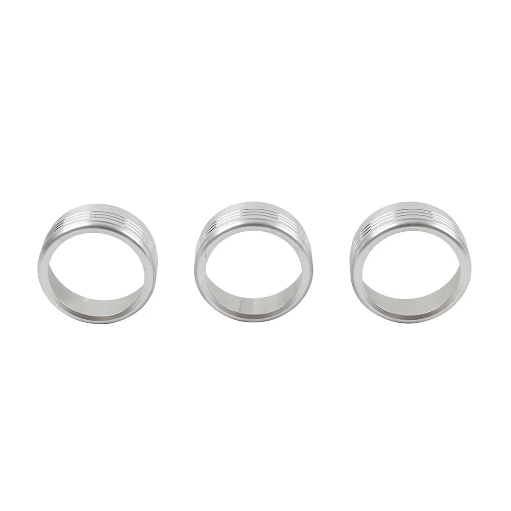Silver AC Climate Control Knob Ring Covers for Subaru Forester XV Crosstrek WRX (2014-2021)