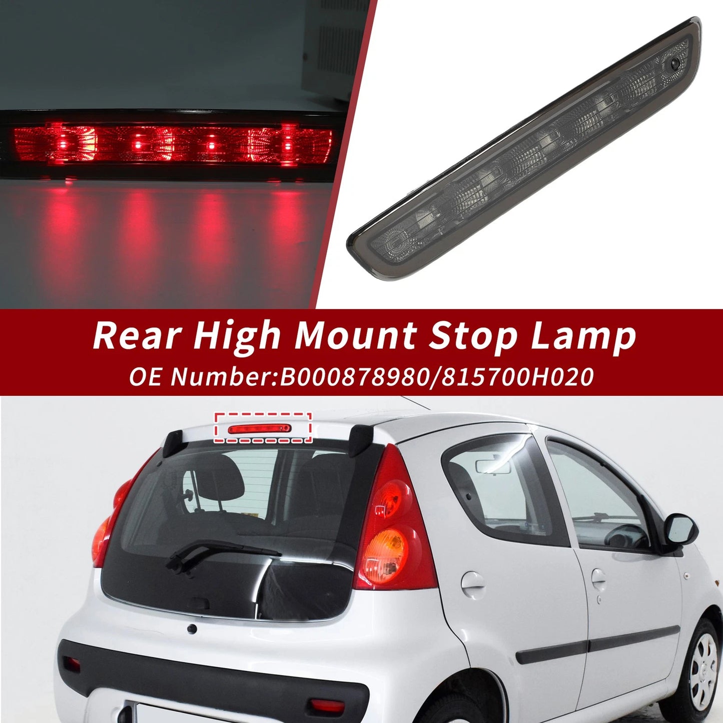 LED High Mounted 3rd Brake Light for Citroen C1 Mk2 (2005–2014) No.B000878980