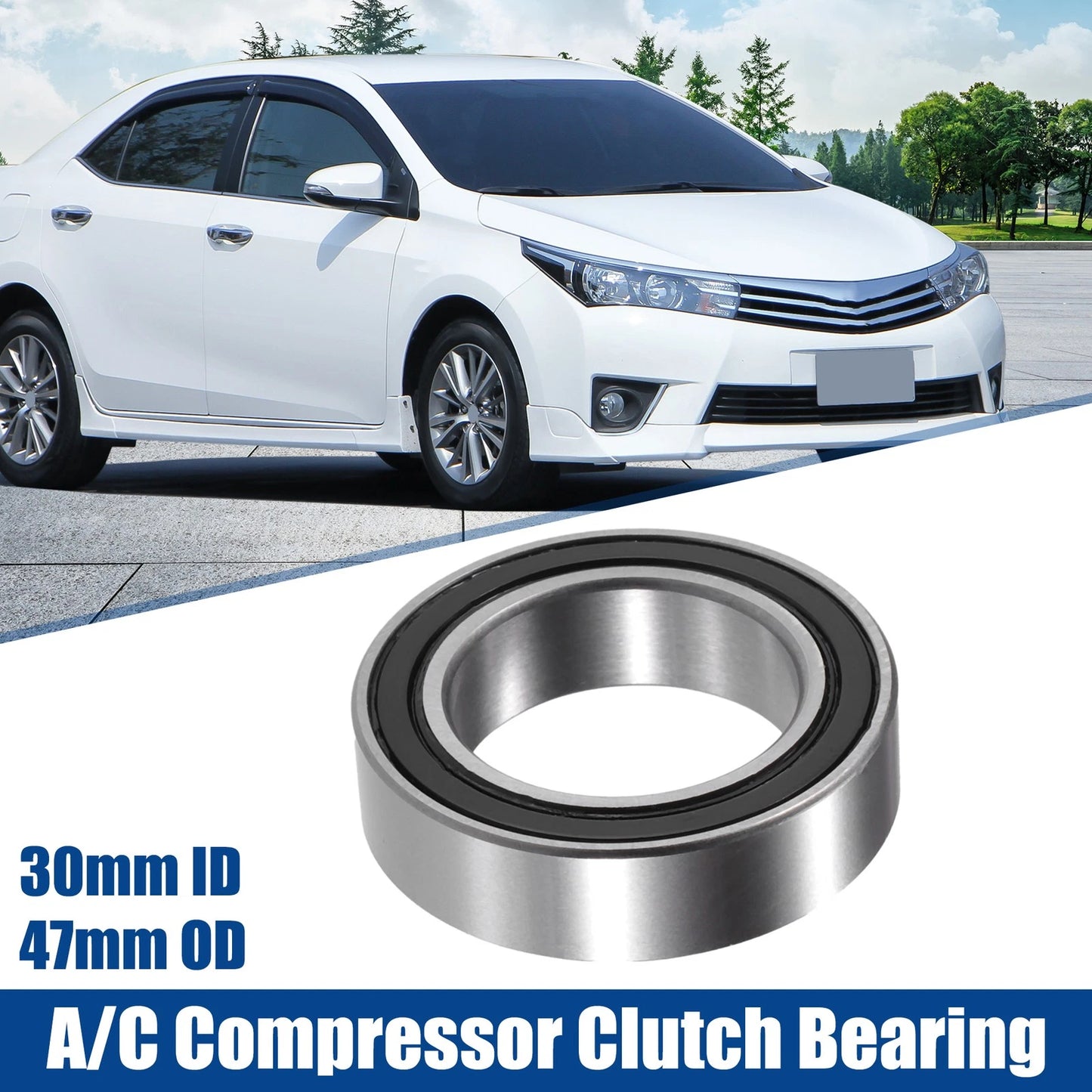 A/C Compressor Clutch Bearing for Universal Car (30mm ID x 47mm OD x 12mm Thick)