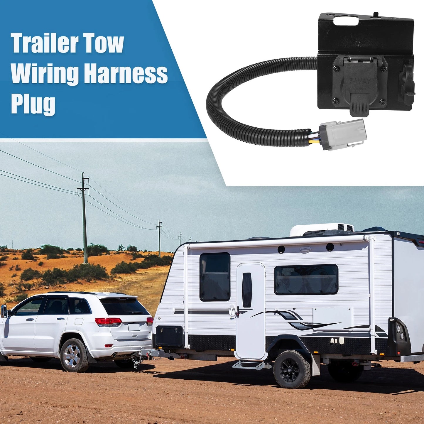 Trailer Tow Wiring Harness Plug Connector for Ford F-250 F-350 (2008–2016)