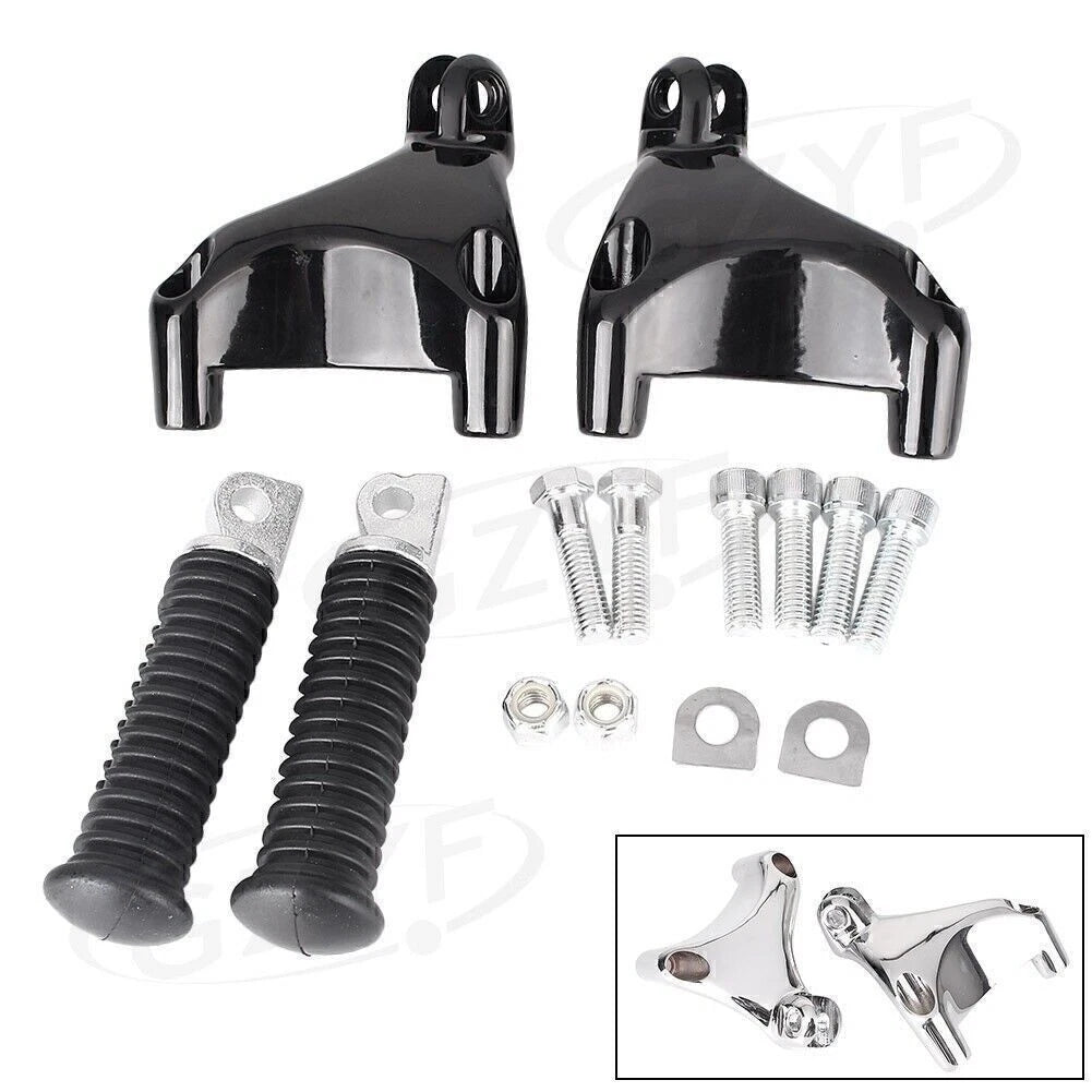 2X Passenger Rear Foot Pegs for Harley X350 (2023–2023) Black