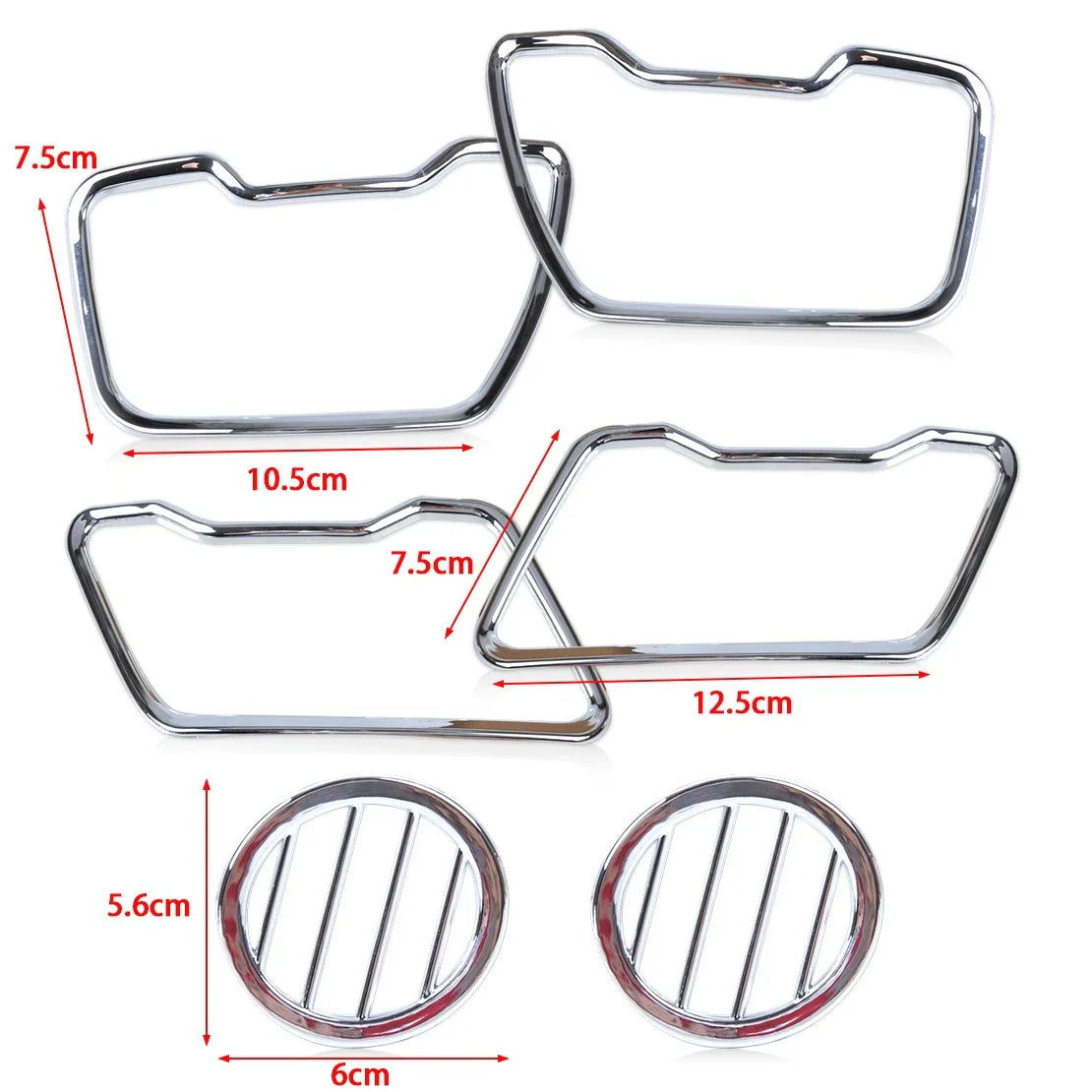 6 x Ventilation Grille Cover Chrome Frame Trim for Kia Sportage (2010-2016)