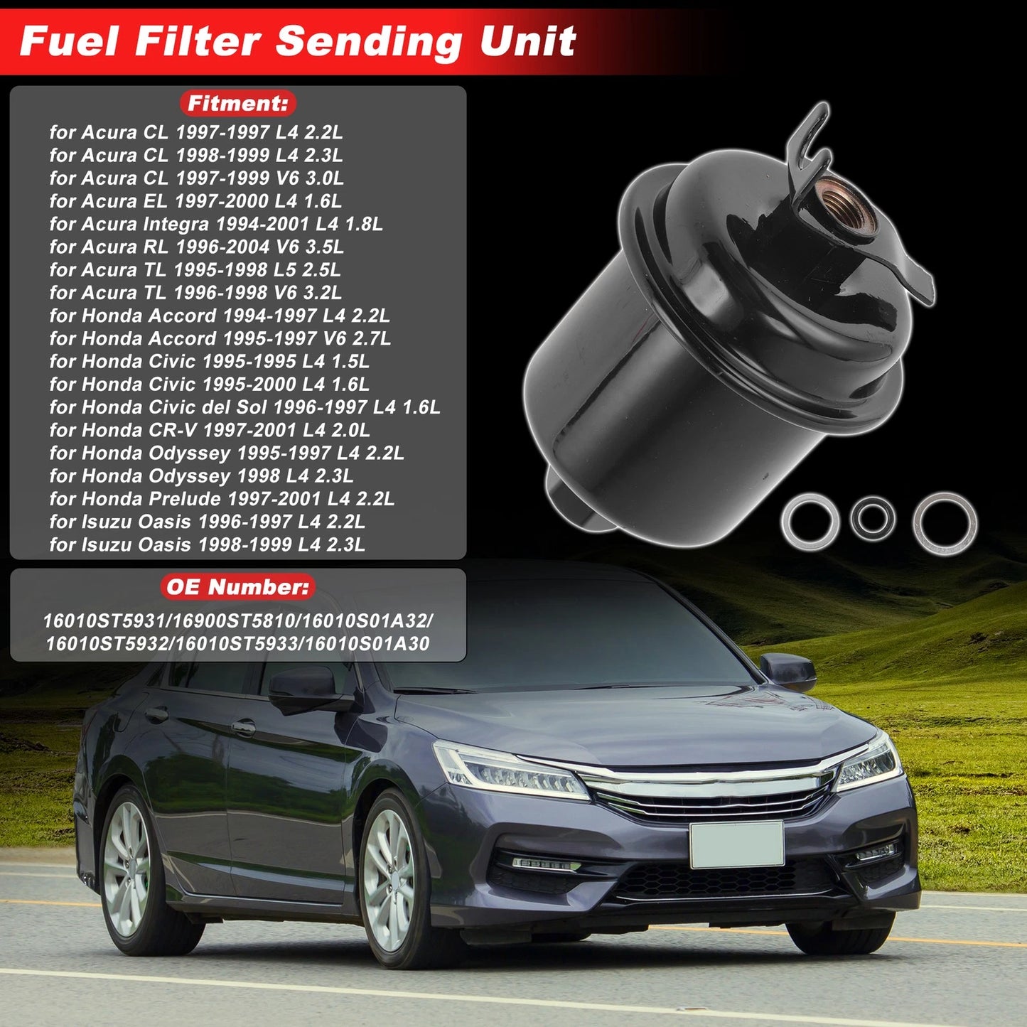 Fuel Filter Assembly for Acura CL (1997) 16010ST5931