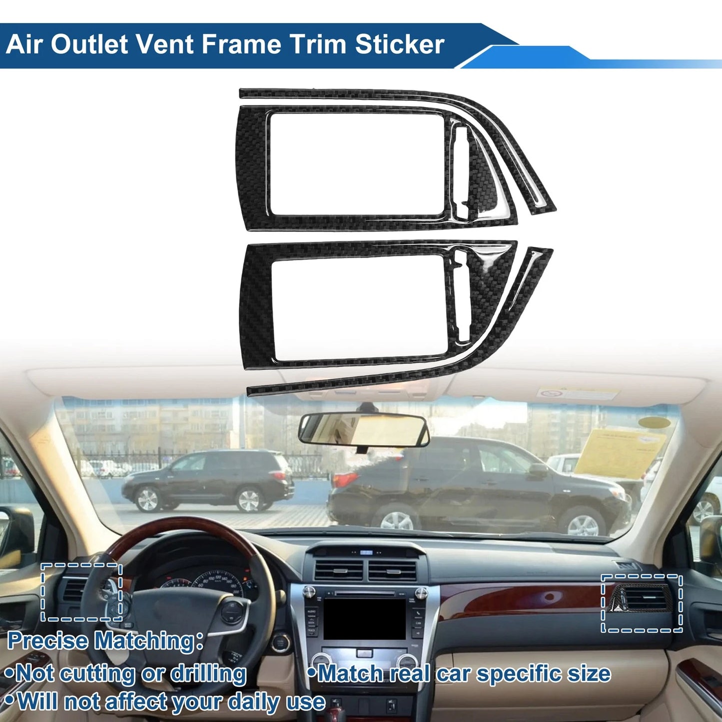 Set of 1 Air Condition Outlet Vent Trim Cover Frame for Toyota Camry (2012–2014)