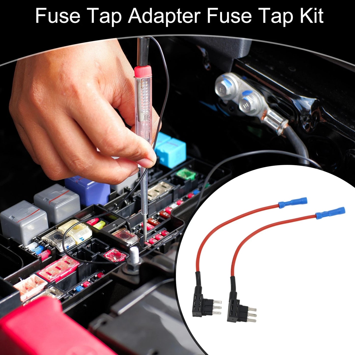 Fuse Tap Adapter for Cars Trucks Boats (DC 32V)