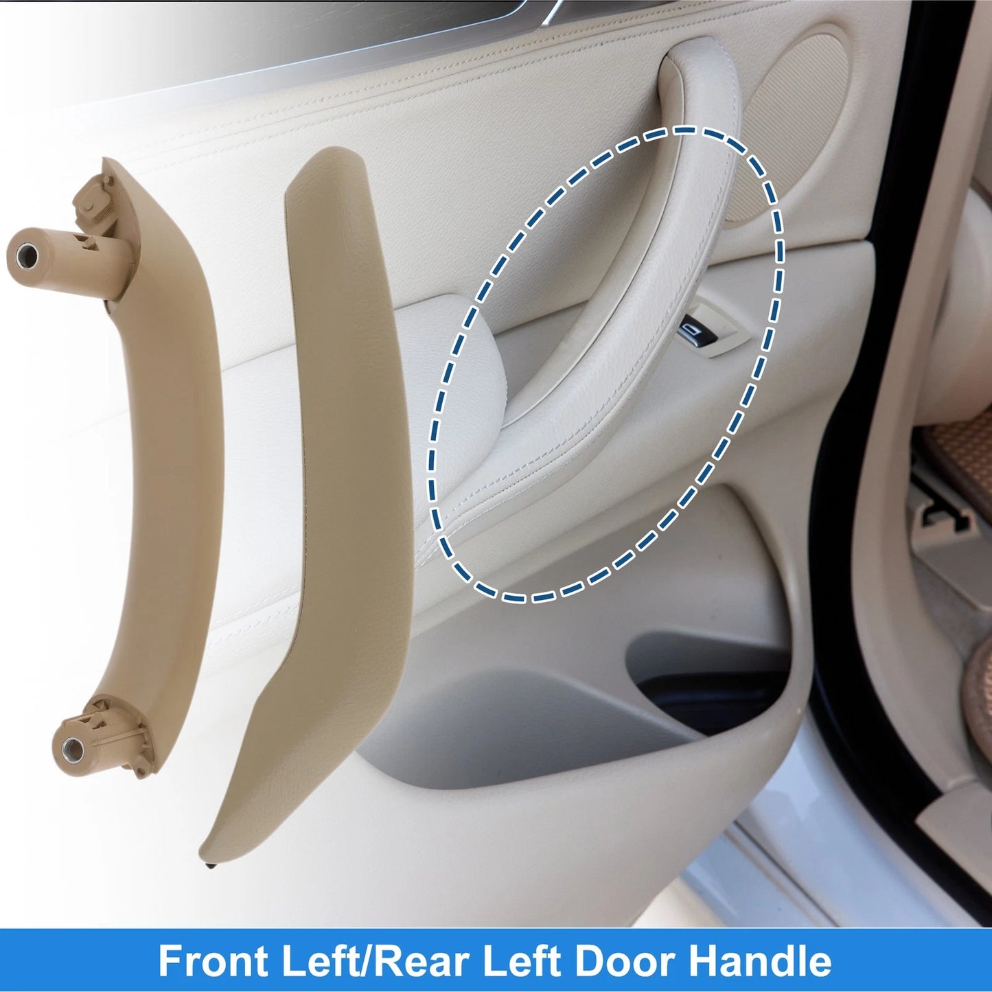 Front Passenger Side Inner Door Panel Handle for BMW X3 F25 (2010–2016) Beige