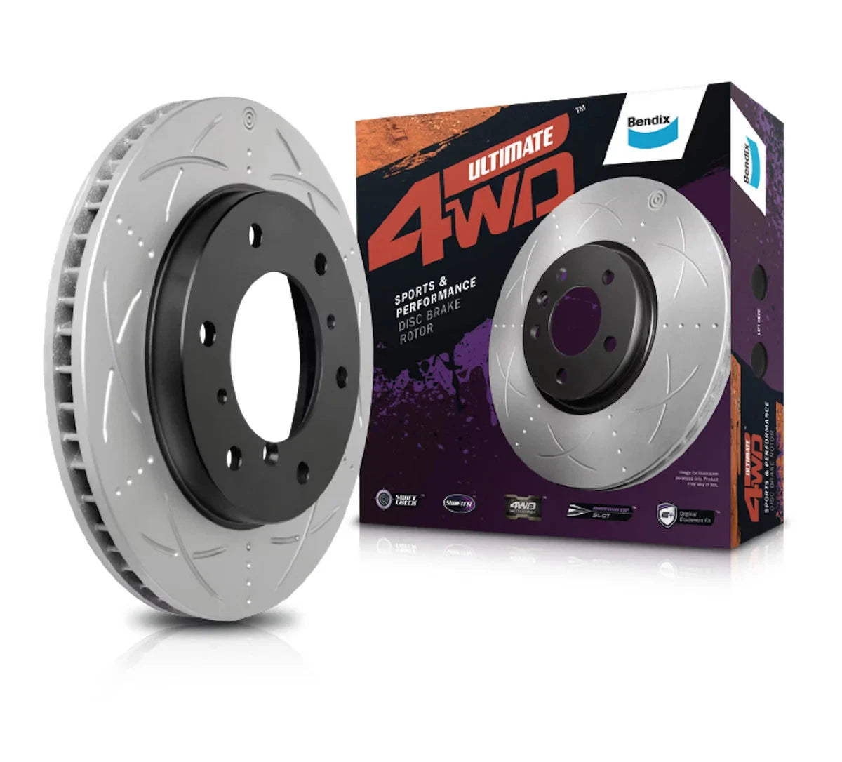 Front Slotted and Dimpled Brake Rotors for Toyota Hilux (LN106–LN130)