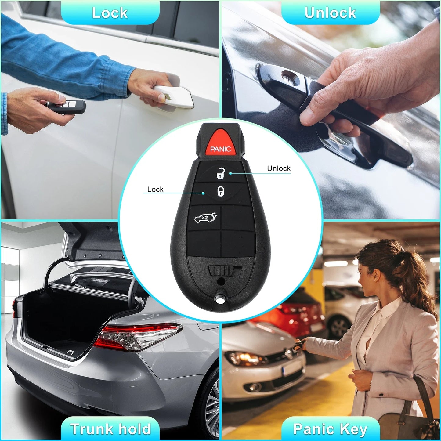 Keyless Entry Remote Key Shell Cover for Dodge Chrysler ( Specified)