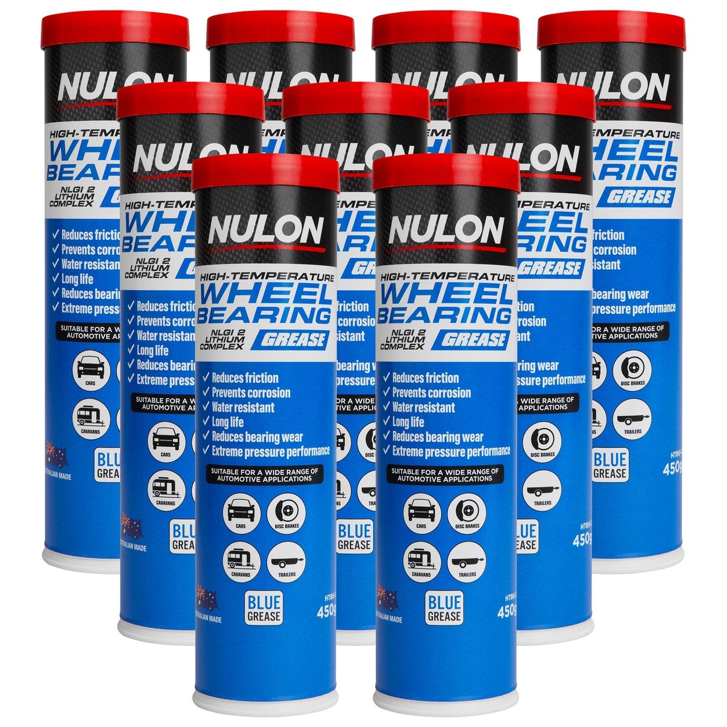 9 x Wheel Bearing Grease for Nulon (450G)