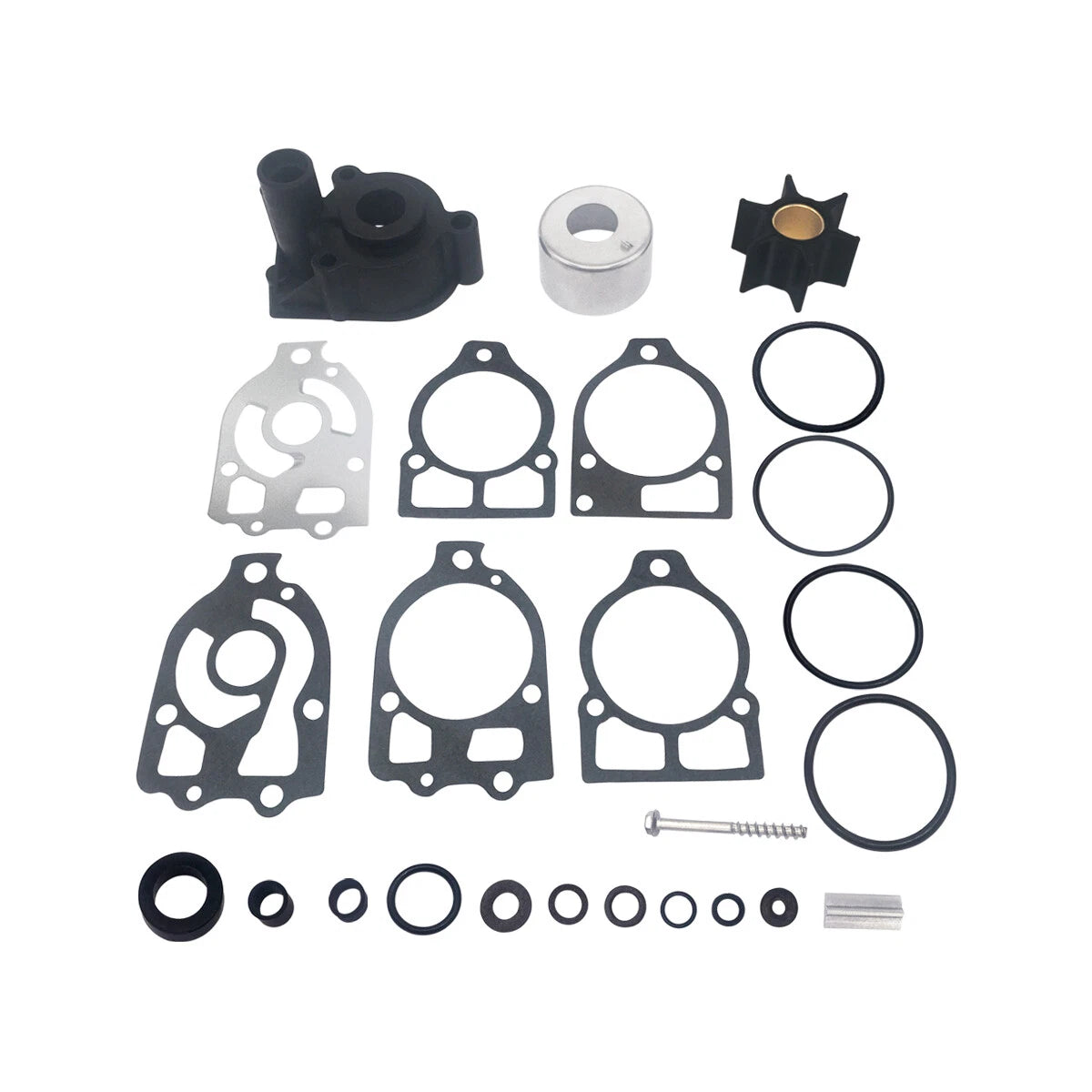 Water Pump Impeller Repair Kit for Mercruiser 150/175/200HP (1990–2023)