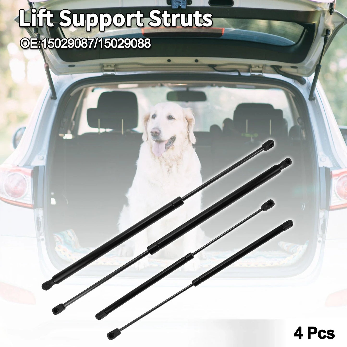 Rear Window Glass & Lift Supports for Chevrolet Suburban 1500 (2007-2014)