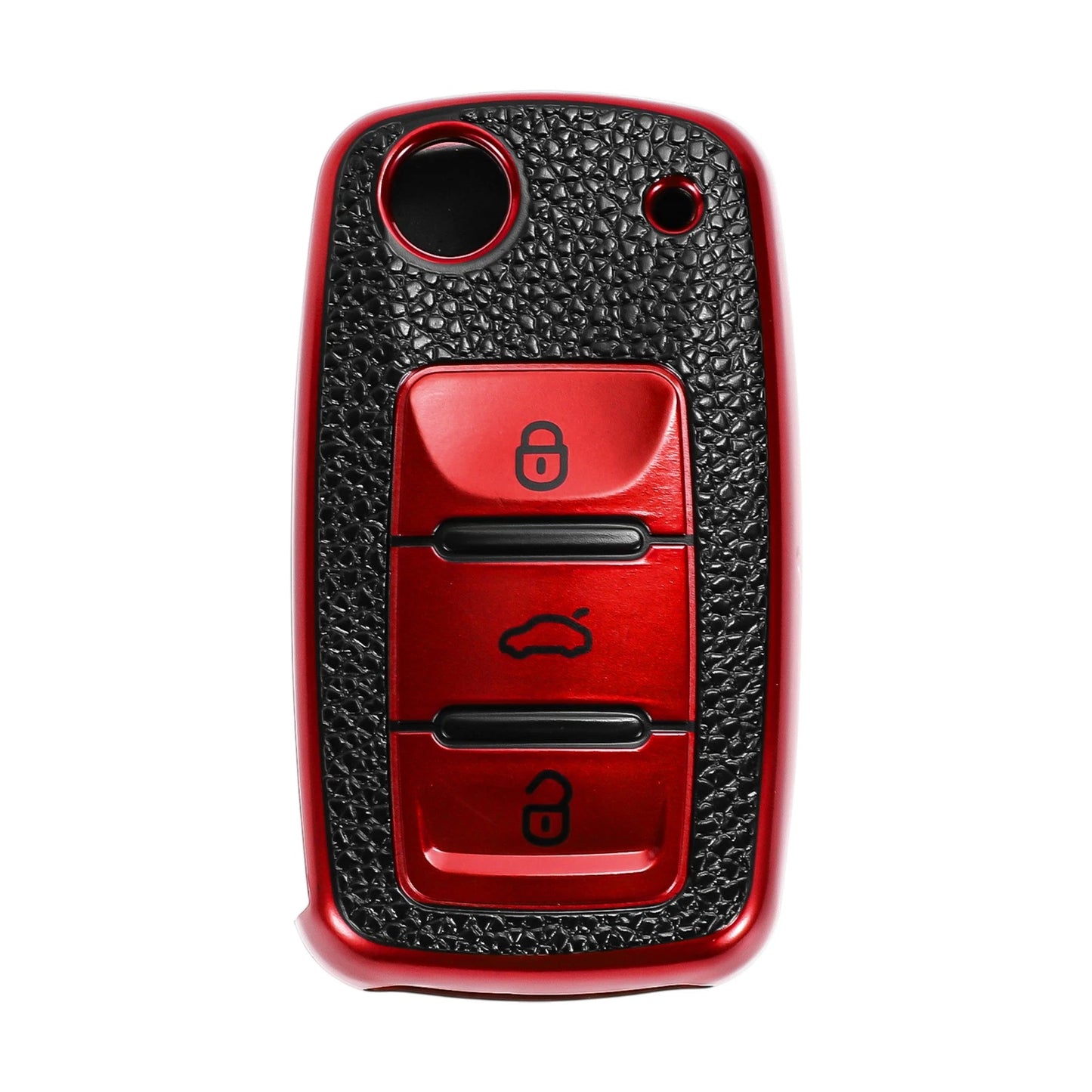 Red TPU Car Key Case for VW Up (2011–2023) - 3 Buttons