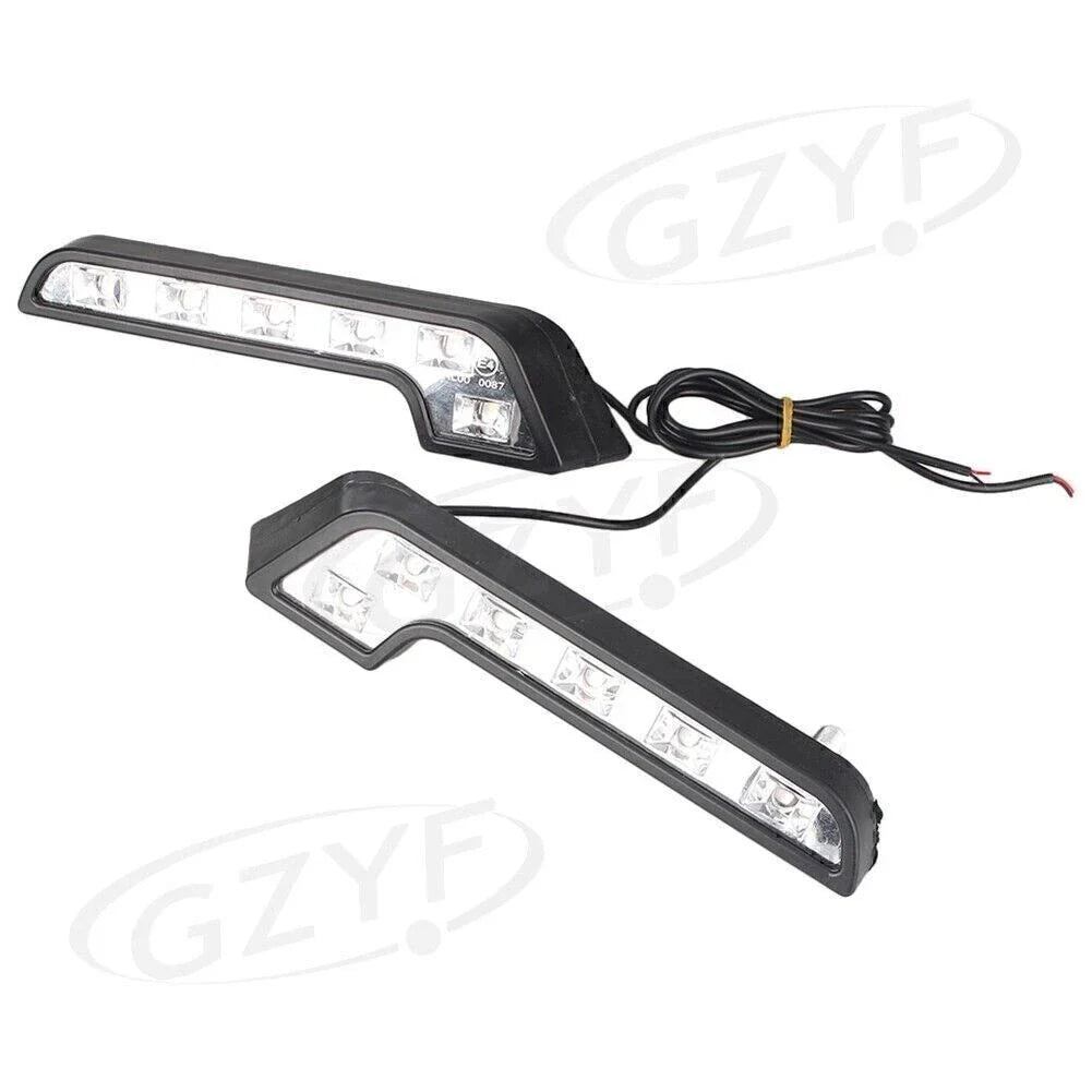 6-LED Daytime Running Lights Universal Euro Style 7-Tube Pair