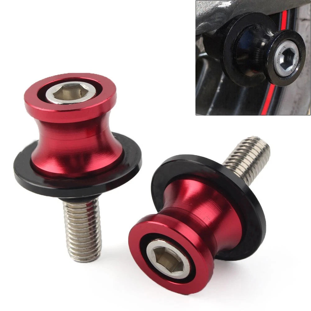 10mm CNC Swingarm Spools Slider for Kawasaki ZX6R (1998–2011) Red