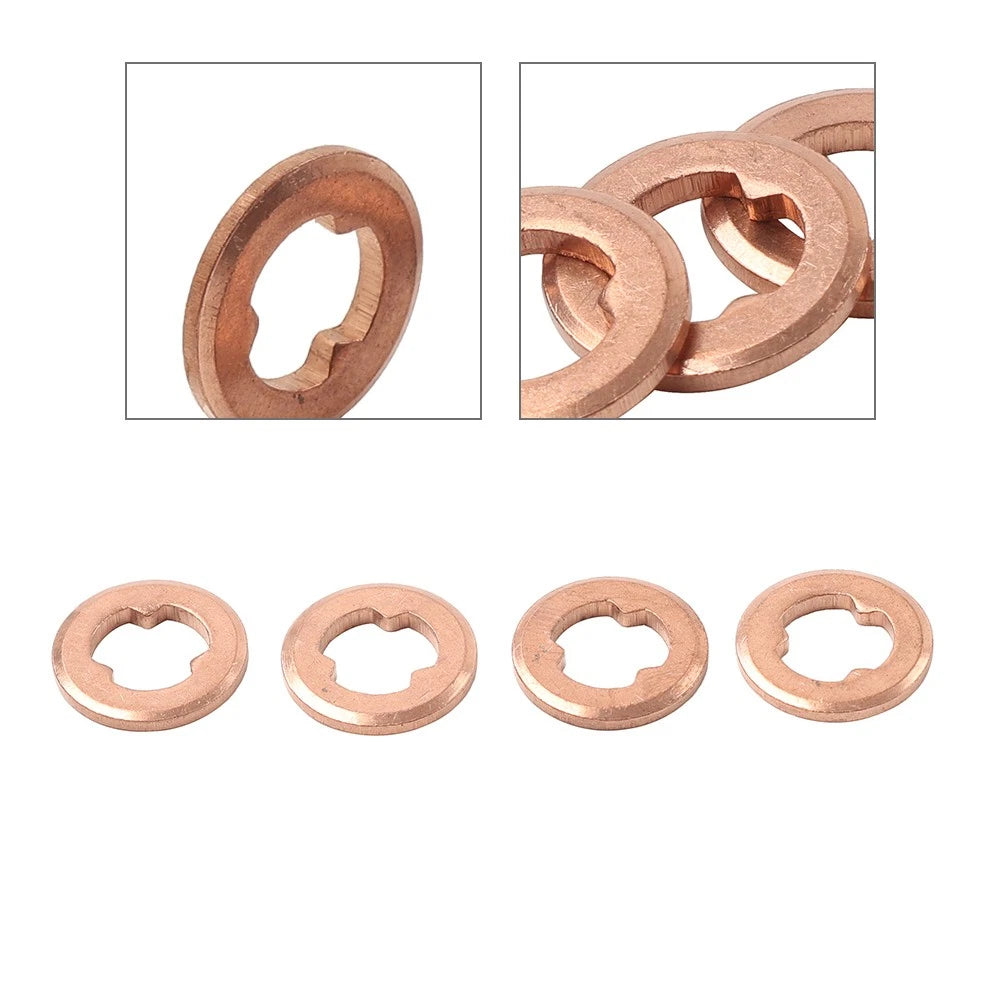 4Pcs Copper Diesel Injector Nozzle Seal Washers for Mazda BT-50, Ford PJ PK