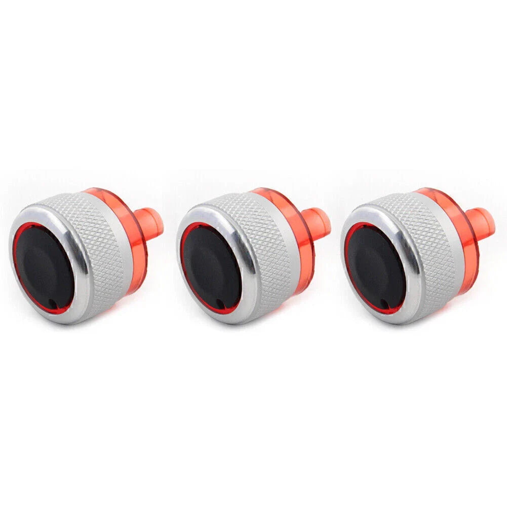 3 x ABS Switch Knob Heater Buttons A/C Covers for Peugeot 206 207 C2 (2000-2015)