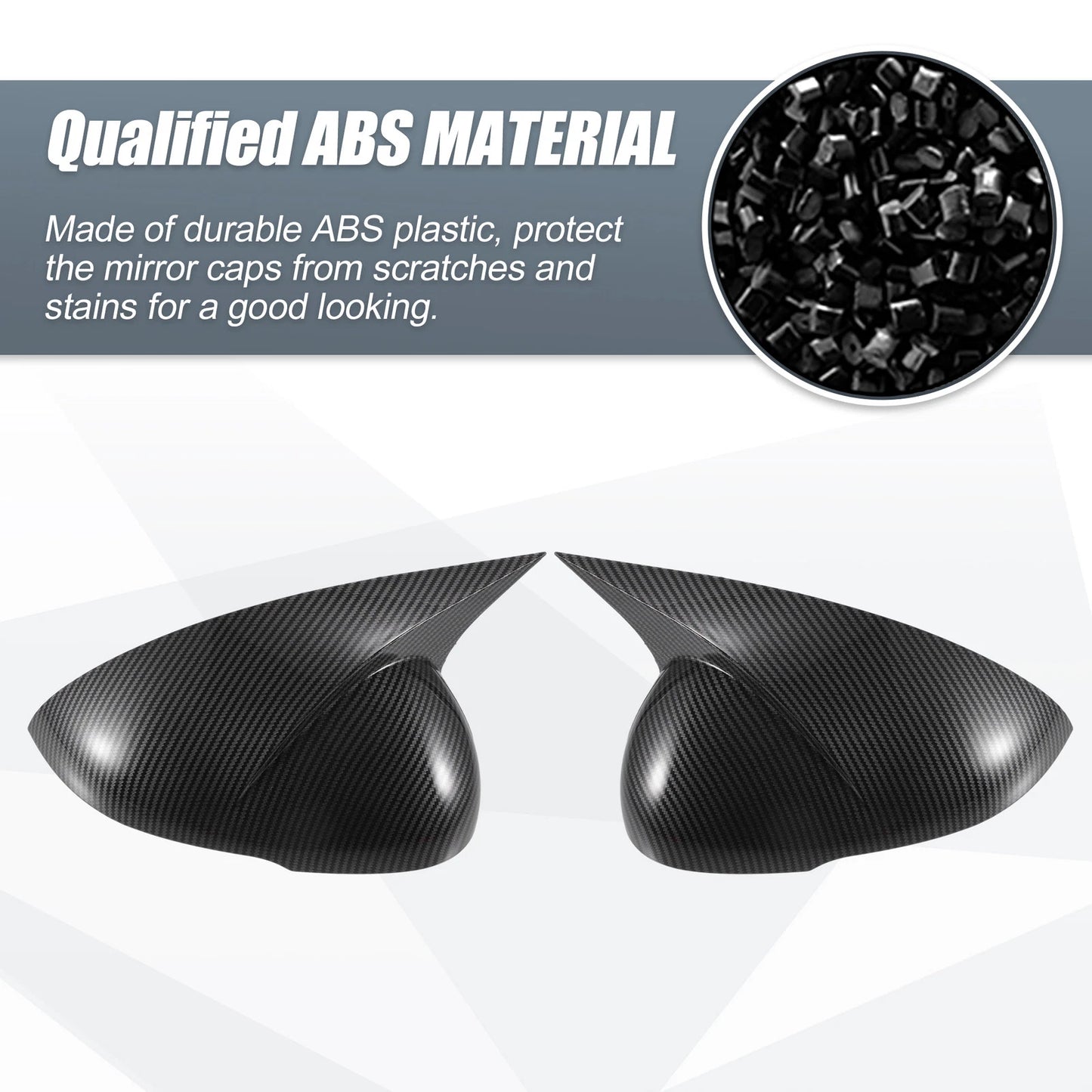 Pair Rearview Mirror Cover Overlay for Kia K5 (2021–2023) - Carbon Fiber