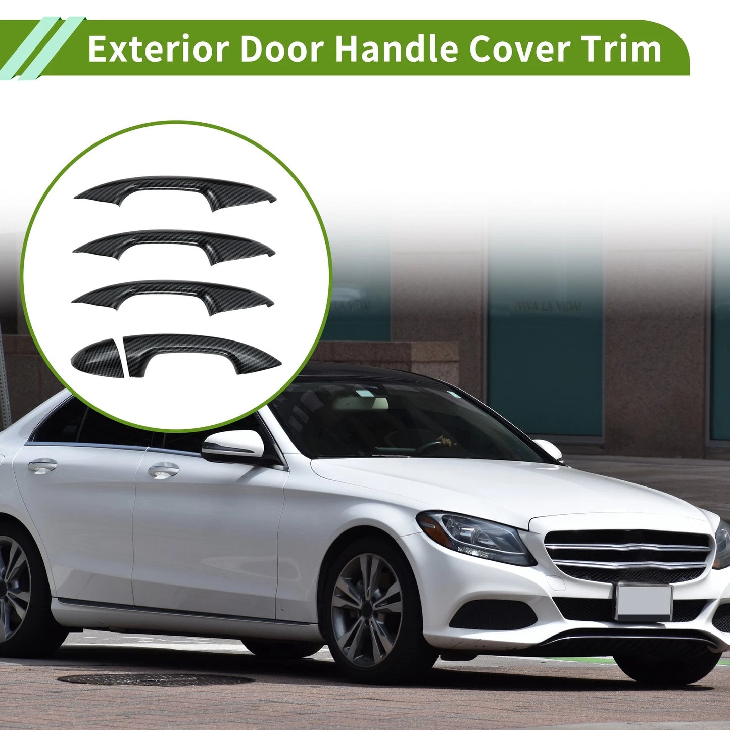 Exterior Door Handle Cover Trim for Mercedes-Benz C Class W205 (2015–2021)