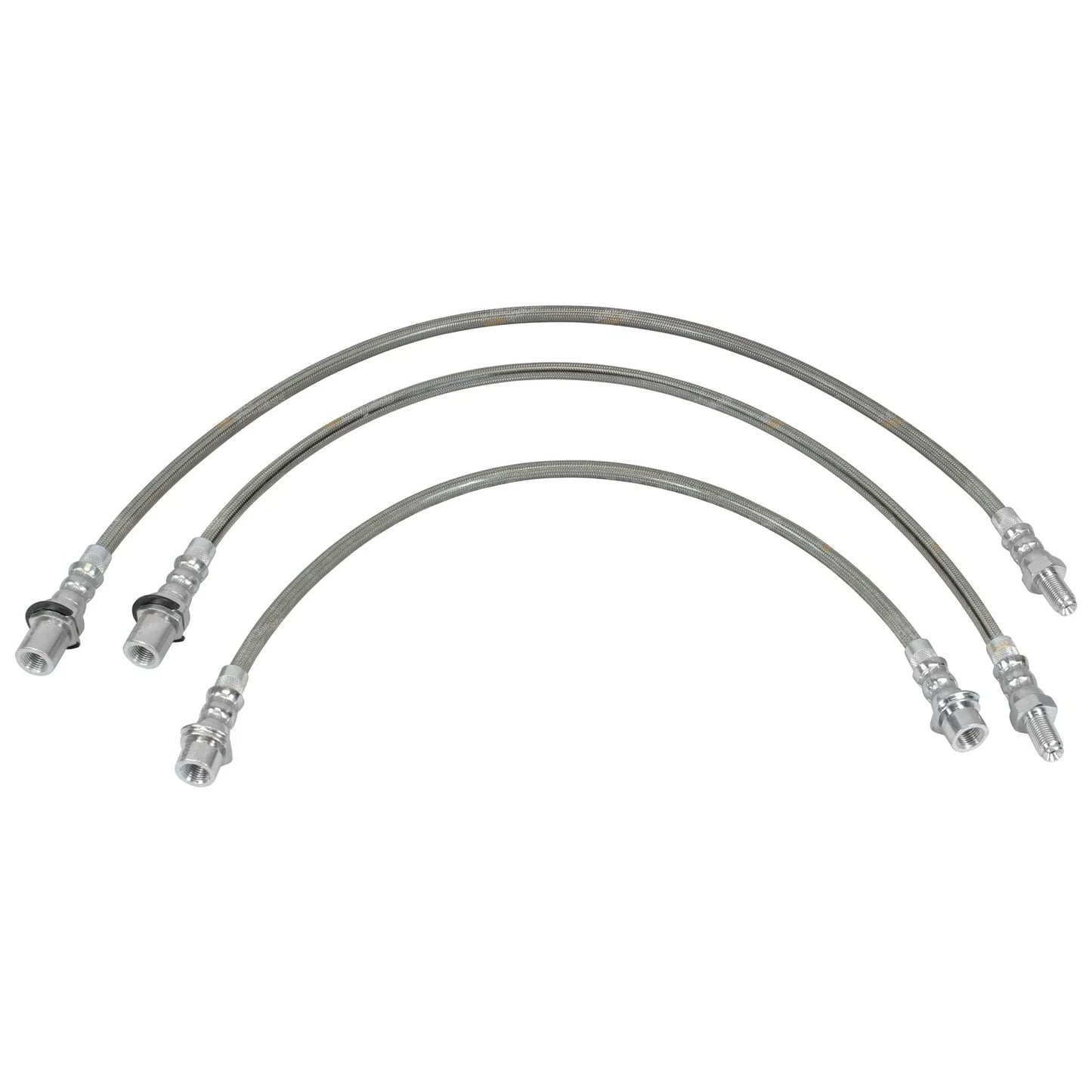 Extended Braided Brake Hose Set for Cruiser w/ ABS 80 Series (1992–1998)
