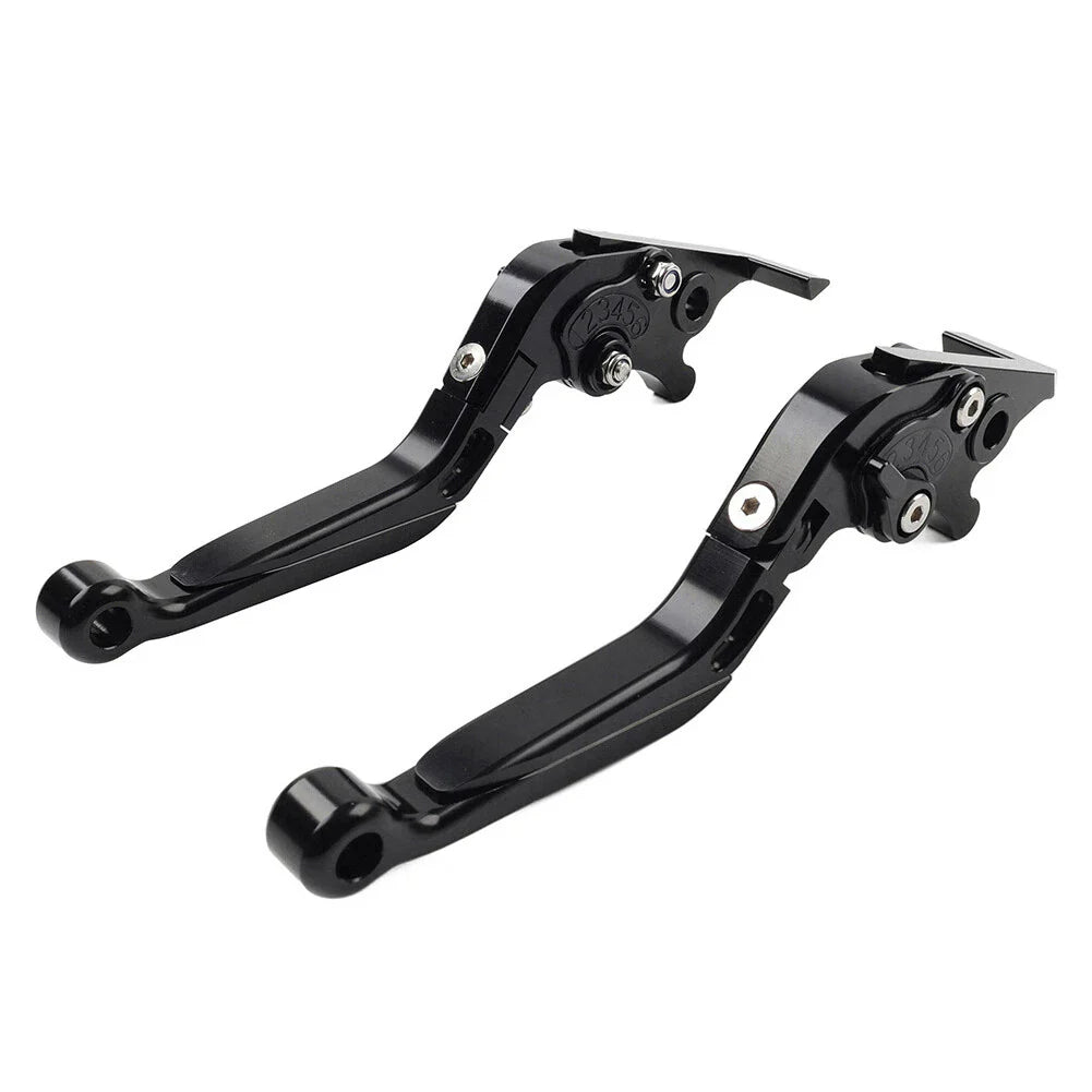 Extendable Brake Clutch Levers for Kawasaki Z1000 ZX6R Black (2007-2018)
