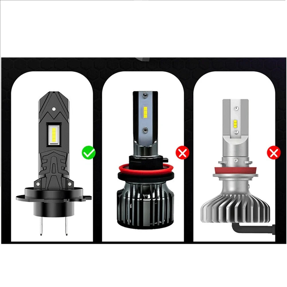 2 x H7 LED Headlight Bulbs for Car