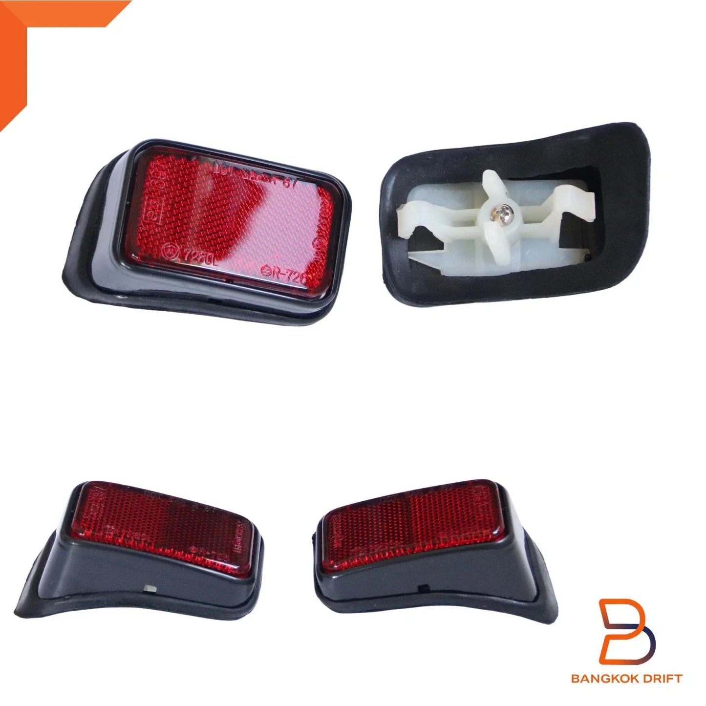 Rear Bumper Reflectors Red for Toyota Hilux SR5 (1997-2005)