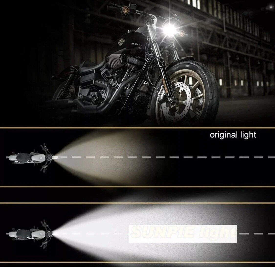 5.75" Chrome LED Daymaker Bullet Headlight for Harley Sportster Dyna Softail (2004-2023)