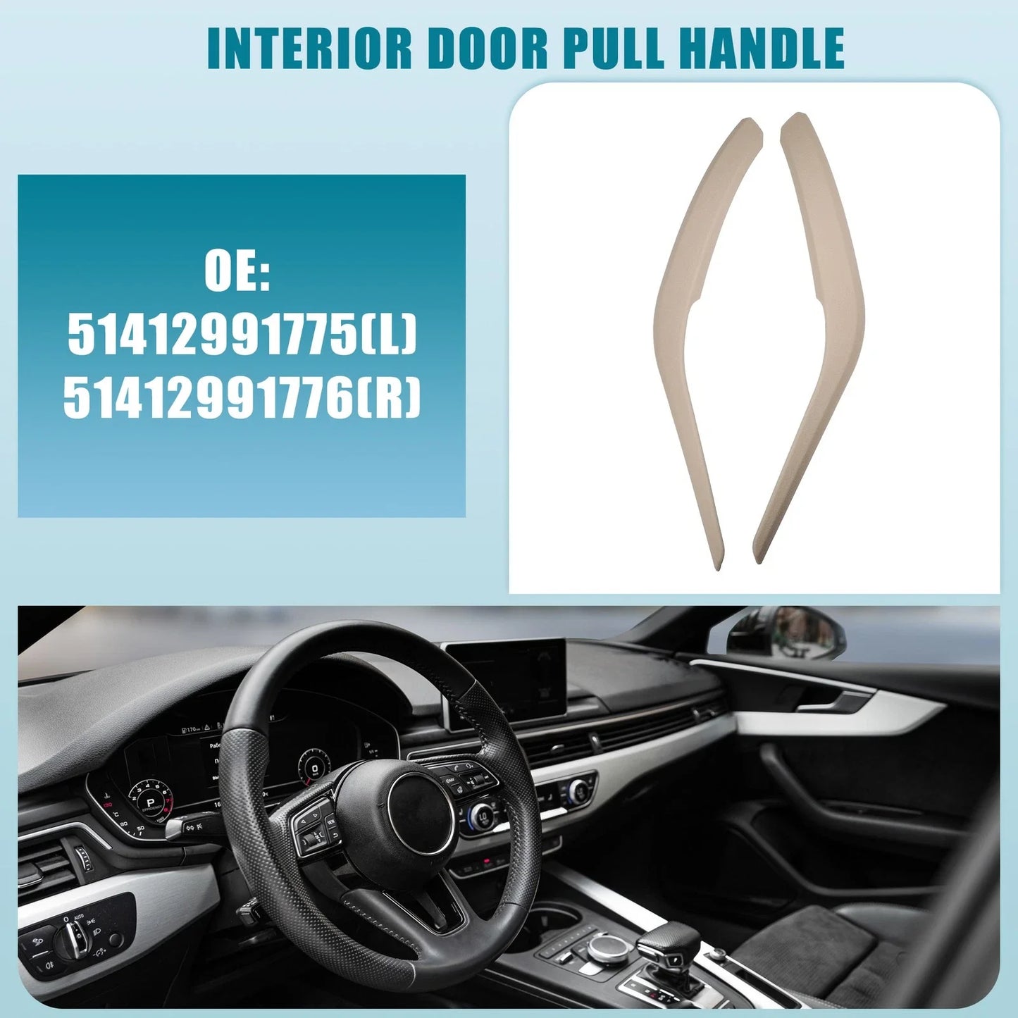 Interior Door Pull Handle Cover for BMW X1 Beige (2013-2015)