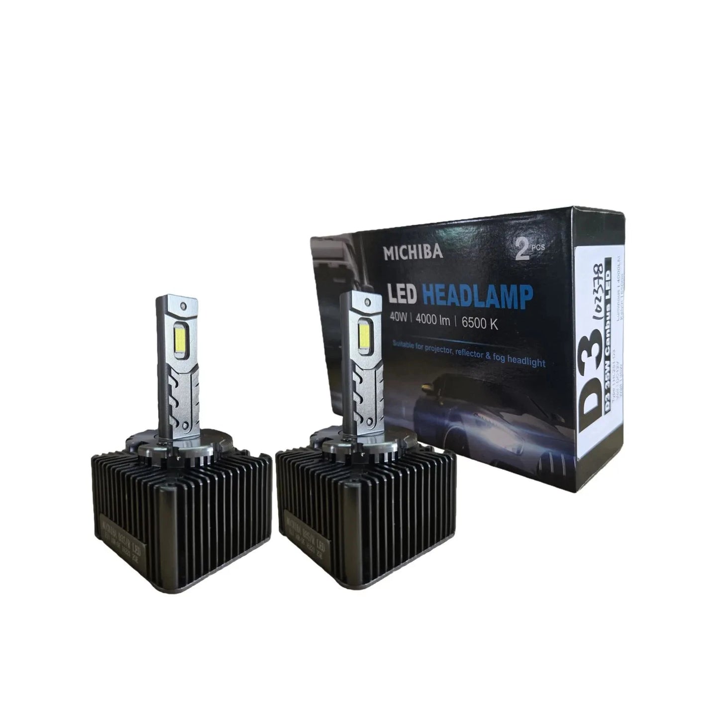 2X LED Headlight Bulbs for D3R D3S (12V 6500K)