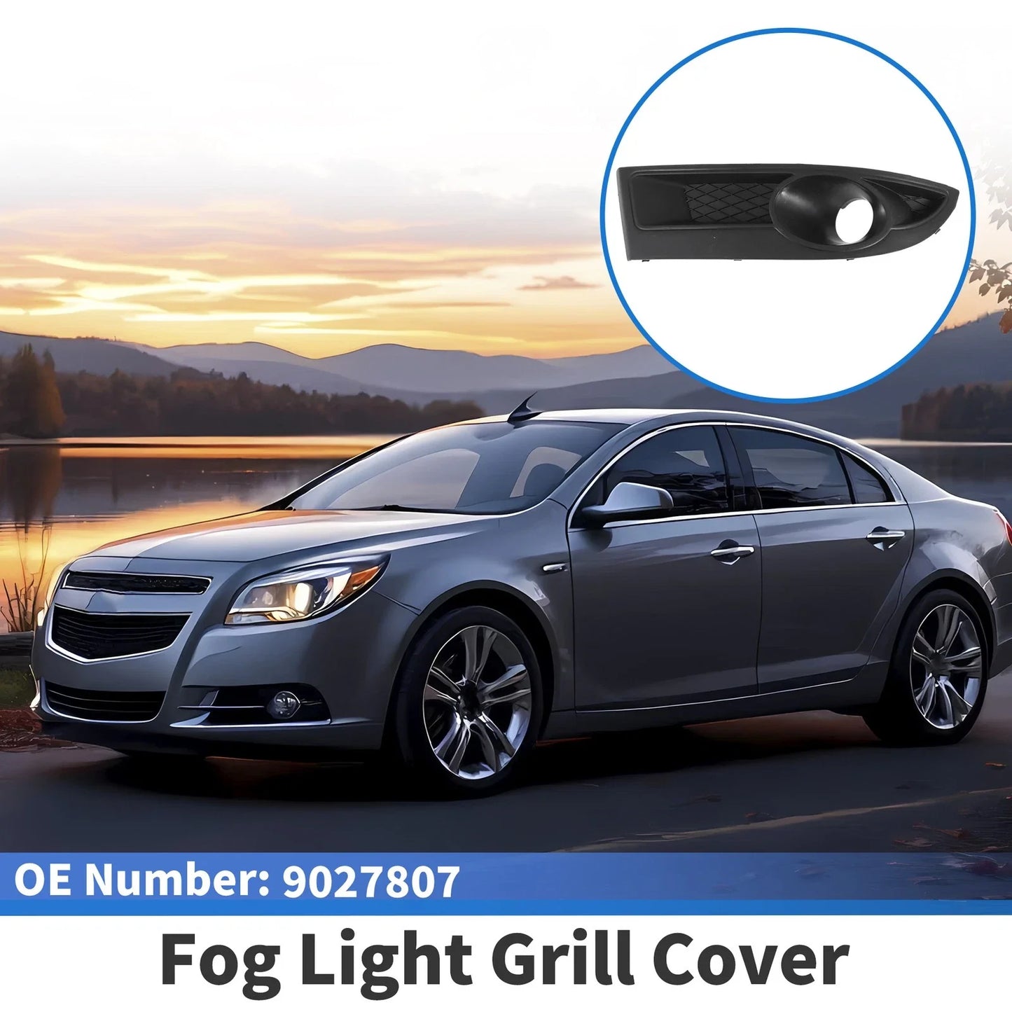 Front Left Fog Light Grill for Chevrolet Epica (2007-2009) - Black