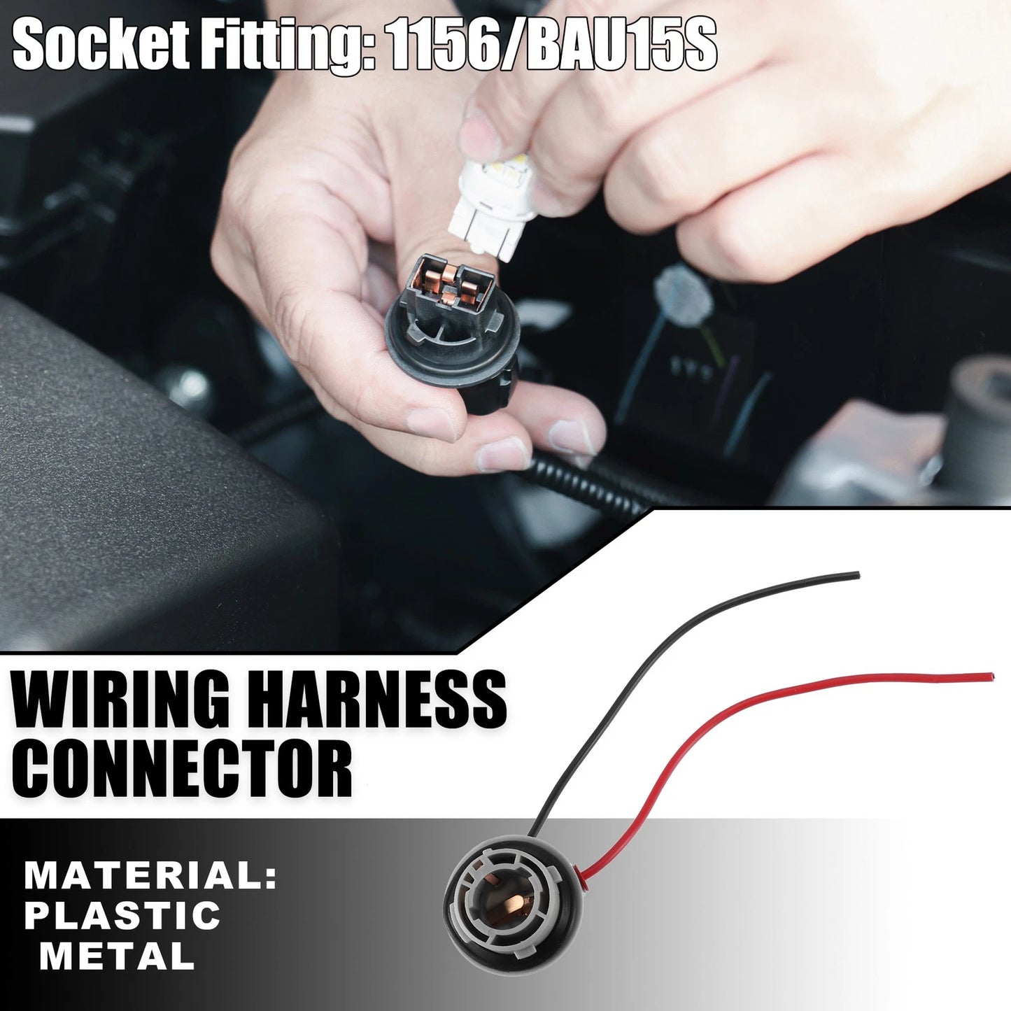 Pigtail Socket Wiring Harness Connector for Car Turn Signal Light (1156/BAU15S)