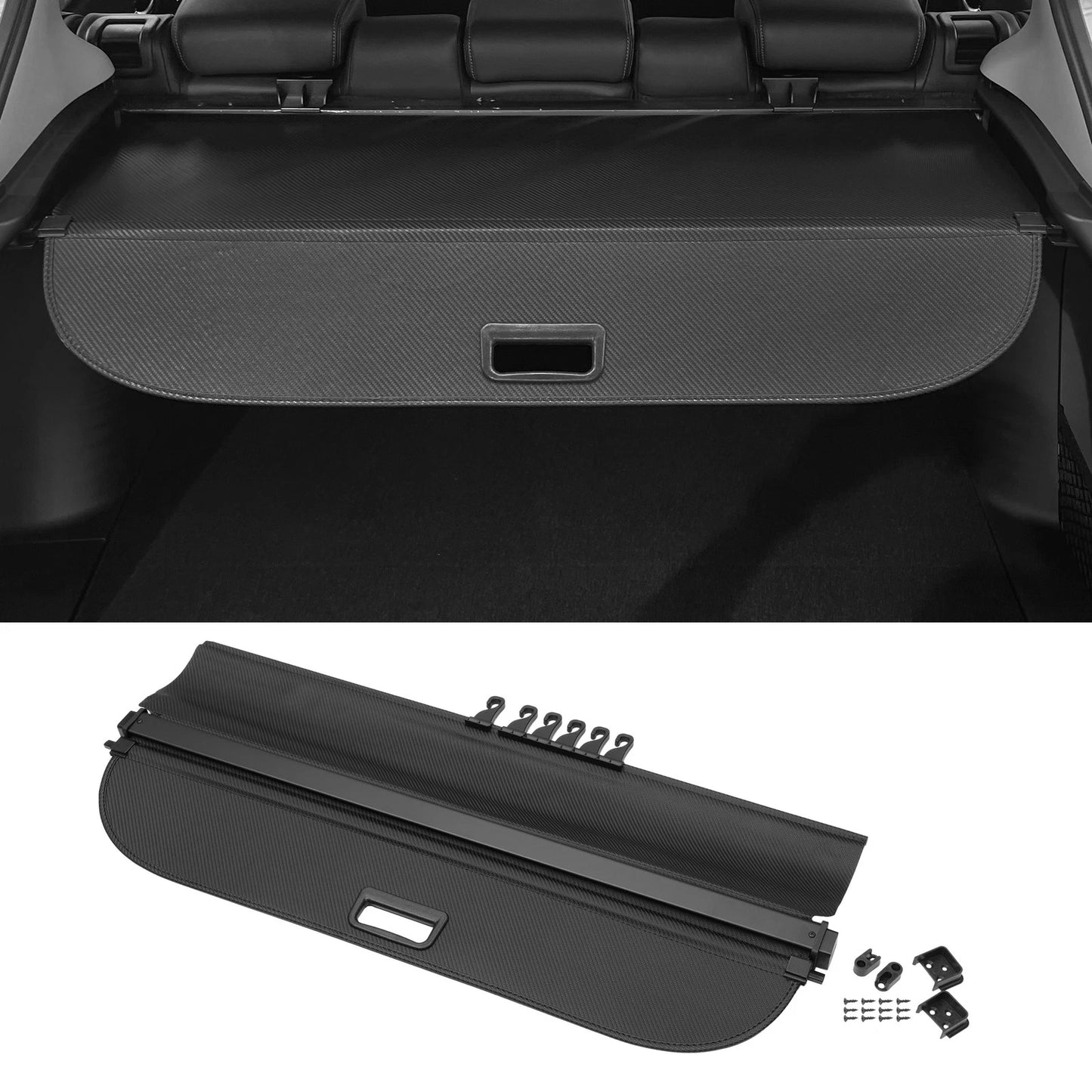 Cargo Cover for BMW X1 E84 (2009–2015) - Retractable, Carbon Fiber Black