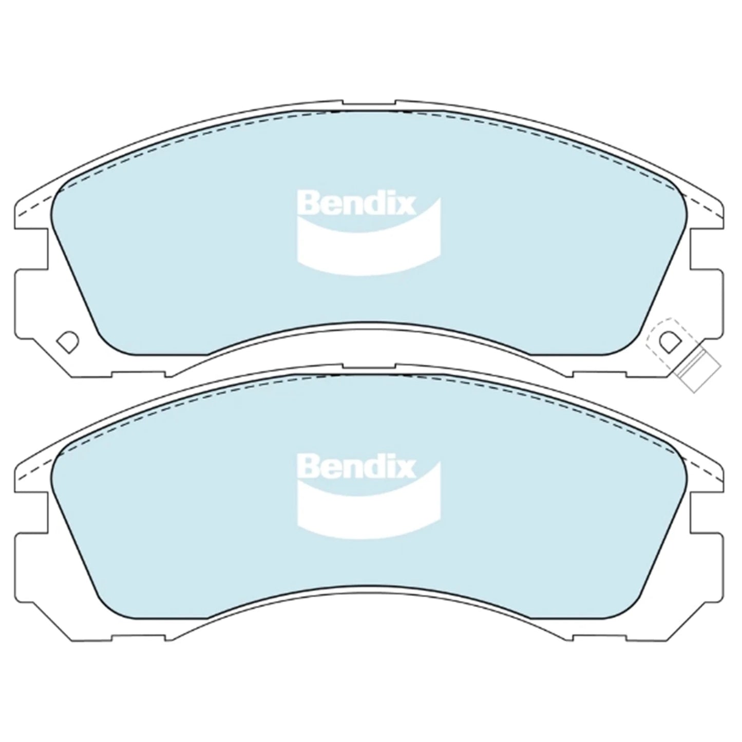Set of 4 Bendix Front Disc Brake Pads for Mitsubishi Challenger (1998–2007)