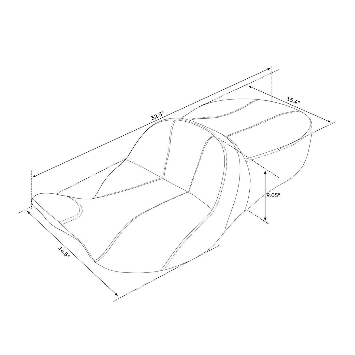 Driver Passenger Seat for Harley Electra Road King Glide (2009-2023)
